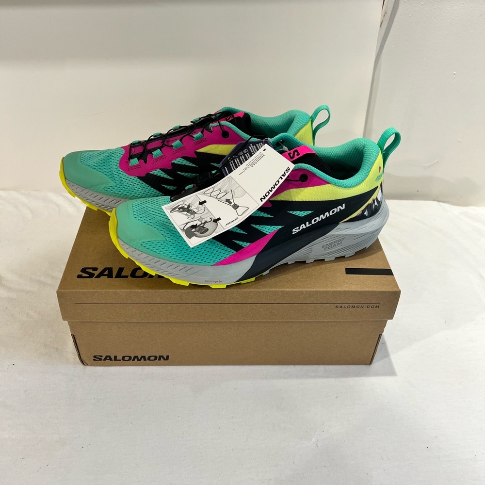 Salomon Teal and Pink Trail Running Shoes